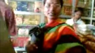 Krunool telugu aunty showing boobs in sweets shop